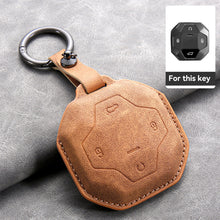 Load image into Gallery viewer, 4 Buttons Key Car Remote Control Key Case Suede Leather Protect Cover Shell Auto Accessories For Chery Jetour T2 Traveler 2023 2024
