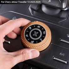 Load image into Gallery viewer, Leather Car Center Console Multimedia Navigation Driving Mode Knob Decoration Cover For Chery Jetour Traveller T2 2023 2024
