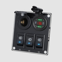 Load image into Gallery viewer, Multi-Switch Quick Charge Panel For 12/24V Car RV Yacht Steamship Retrofit Dual USB QC3.0 Phone Charger
