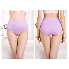 Load image into Gallery viewer, Plus Size Women Panties High Waist Control Abdomen Underwear Cotton Breathable Briefs Seamless Lingerie for Female 5XL
