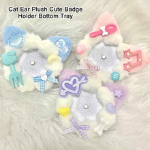 Load image into Gallery viewer, Soft Kitten Cat Ear Plush Cute Bupeto 58mm Beauty Valley Meitong Packaging Accessories Badge Base
