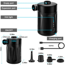 Load image into Gallery viewer, Portable Electric Storage Pump Outdoor Wireless Swimming Pool Inflatable Boat Inflatable Bed Vacuum Compression Bag Extraction Air Pump

