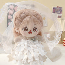 Load image into Gallery viewer, 20CM Cotton Doll Wedding Dress Cartoon Plush Doll Replacement Outfit Lolita Dress Playing House Accessories Mini Clothes
