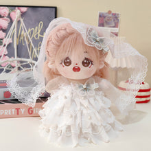 Load image into Gallery viewer, 20CM Cotton Doll Wedding Dress Cartoon Plush Doll Replacement Outfit Lolita Dress Playing House Accessories Mini Clothes
