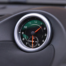 Load image into Gallery viewer, Aluminium Alloy Car Clock Decoration Ring Stopwatch Compass Stopwatch Sticker Decoration Trim For Porsche Cayenne Macan Panamera 911 718

