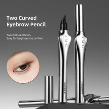 Load image into Gallery viewer, Two Nib Curved Eyebrow Pencil Waterproof Sweatproof Non-smudging Multifunctional Natural Eyebrow Pencil Makeup Cosmetics
