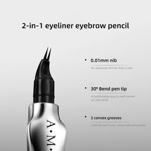 Load image into Gallery viewer, Two Nib Curved Eyebrow Pencil Waterproof Sweatproof Non-smudging Multifunctional Natural Eyebrow Pencil Makeup Cosmetics

