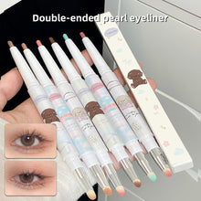 Load image into Gallery viewer, Colored Pearlescent Eyeliner Gel Pen Waterproof Sweatproof Long-lasting Dual Ended Eyeliner Convenient Eye Makeup Cosmetics
