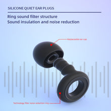 Load image into Gallery viewer, Soft Silicone Noise Reduction Earplugs Reusable Anti-Noise Soundproof Earplugs Comfortable Washable Sleeping Earplugs
