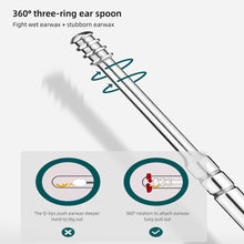 Load image into Gallery viewer, 6pcs/set Portable Keychain Leather Case Stainless Steel Ear Pick Spiral Ear Wax Removal Household Ear Cleaning Tool

