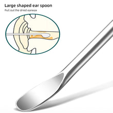 Load image into Gallery viewer, 6pcs/set Portable Keychain Leather Case Stainless Steel Ear Pick Spiral Ear Wax Removal Household Ear Cleaning Tool
