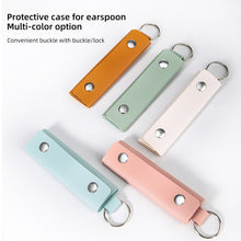 Load image into Gallery viewer, 6pcs/set Portable Keychain Leather Case Stainless Steel Ear Pick Spiral Ear Wax Removal Household Ear Cleaning Tool
