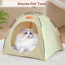 Load image into Gallery viewer, Pet Tent Bed Cats House Supplies Products Accessories Warm Cushions Furniture Sofa Basket Beds Winter Clamshell Kitten Tents Cat
