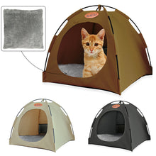 Load image into Gallery viewer, Pet Tent Bed Cats House Supplies Products Accessories Warm Cushions Furniture Sofa Basket Beds Winter Clamshell Kitten Tents Cat
