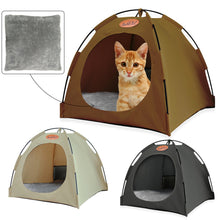 Load image into Gallery viewer, Pet Tent Bed Cats House Supplies Products Accessories Warm Cushions Furniture Sofa Basket Beds Winter Clamshell Kitten Tents Cat
