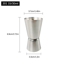 Load image into Gallery viewer, 15/30ml 30/60ml Double Spirit Jigger Stainless Steel Measure Cup Cocktail Drink Wine Shaker Party Bar Club Accessories Bartender Tools

