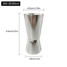 Load image into Gallery viewer, 15/30ml 30/60ml Double Spirit Jigger Stainless Steel Measure Cup Cocktail Drink Wine Shaker Party Bar Club Accessories Bartender Tools
