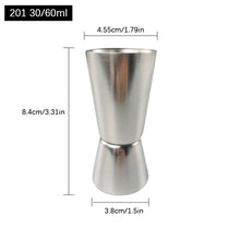 Load image into Gallery viewer, 15/30ml 30/60ml Double Spirit Jigger Stainless Steel Measure Cup Cocktail Drink Wine Shaker Party Bar Club Accessories Bartender Tools
