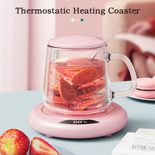 Load image into Gallery viewer, Thermostatic Heating Coaster Cup Heater Mug Warmer 3 Gear 75°C Hot Tea Makers Electric Mini Induction Cooker Coffee Heating Pad
