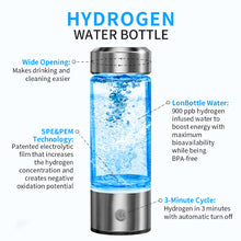 Load image into Gallery viewer, 420ml Hydrogen-Rich Water Cup Electric Hydrogen Rich Water Generator Bottle Titanium Quality Filter Portable Antioxidant Lonizer
