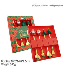 Load image into Gallery viewer, Stainless Steel Christmas Snowman Santa Claus Fork Spoon Ice Cream Spoon Coffee Stirring Spoon Dinner Teaspoon Kitchen Supplies Dessert Fork
