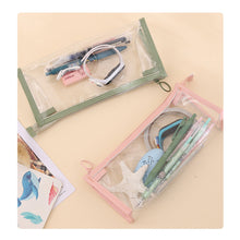 Load image into Gallery viewer, Transparent Pencil Case Large Capacity Simple Pen Bag Kawaii Cosmetic Bag School Study Stationery Office Supplies
