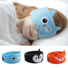 Load image into Gallery viewer, Soft Elastic Comfortable Wireless Music Earphones Kids Animal Sleeping Headphones Eye Mask Bluetooth V5.0 Headsets Headband
