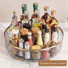 Load image into Gallery viewer, Multifunctional 360 Rotating Tray Kitchen Storage Spice Rack Round Turntable With Storage Organizer Non-Slip Cosmetic Storage Box Kitchen Accessories
