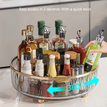 Load image into Gallery viewer, Multifunctional 360 Rotating Tray Kitchen Storage Spice Rack Round Turntable With Storage Organizer Non-Slip Cosmetic Storage Box Kitchen Accessories
