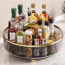 Load image into Gallery viewer, Multifunctional 360 Rotating Tray Kitchen Storage Spice Rack Round Turntable With Storage Organizer Non-Slip Cosmetic Storage Box Kitchen Accessories
