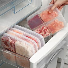 Load image into Gallery viewer, Large Capacity Four Grid of Food Crisper Fruit and Vegetable Four-Compartment Storage Box Refrigerator Organizer Frozen Meat Kitchen Tools
