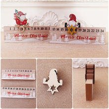 Load image into Gallery viewer, 1Pc Christmas Decorations Wooden Countdown Calendar Ornament Gift Party Supplies Window Table Home Decor Santa Claus Snowman Elk
