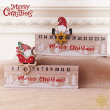 Load image into Gallery viewer, 1Pc Christmas Decorations Wooden Countdown Calendar Ornament Gift Party Supplies Window Table Home Decor Santa Claus Snowman Elk
