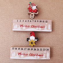 Load image into Gallery viewer, 1Pc Christmas Decorations Wooden Countdown Calendar Ornament Gift Party Supplies Window Table Home Decor Santa Claus Snowman Elk
