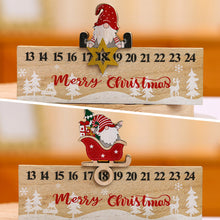 Load image into Gallery viewer, 1Pc Christmas Decorations Wooden Countdown Calendar Ornament Gift Party Supplies Window Table Home Decor Santa Claus Snowman Elk
