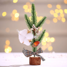 Load image into Gallery viewer, 25cm Mini Christmas Tree Gold Green Small Pine Tree Sisal Silk Cedar New Year Xmas Party Ornaments Navidad
