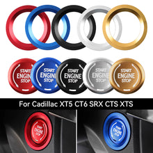 Load image into Gallery viewer, 2Pcs Car Start Ignition Engine Start Stop Button Ring Cover Trim Sticker For Cadillac XT4 XT6 CT4 CT5 Button Decoration Switch Accessories
