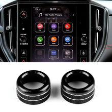 Load image into Gallery viewer, 2Pcs Car Rear Mirror Sound Audio Volume Knob Button Circle Cover Trim Interior Ring Decoration For Subaru Crosstrek 2024
