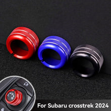 Load image into Gallery viewer, 2Pcs Car Rear Mirror Sound Audio Volume Knob Button Circle Cover Trim Interior Ring Decoration For Subaru Crosstrek 2024
