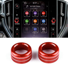 Load image into Gallery viewer, 2Pcs Car Rear Mirror Sound Audio Volume Knob Button Circle Cover Trim Interior Ring Decoration For Subaru Crosstrek 2024
