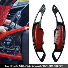 Load image into Gallery viewer, 2Pcs Car Steering Wheel Paddle ABS Shifter Gear Shift Paddles Extension Accessories For Honda 10th Civic Accord CRV URV AVANCIER SPIRIOR INSPIRE CRIDER

