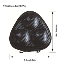 Load image into Gallery viewer, Outdoor Portable Table Tennis Bag With Zipper For 3PCS Ball Hard PU Leather Anti-Pressure Waterproof Protection Box
