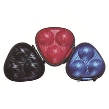 Load image into Gallery viewer, Outdoor Portable Table Tennis Bag With Zipper For 3PCS Ball Hard PU Leather Anti-Pressure Waterproof Protection Box
