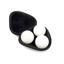 Load image into Gallery viewer, Outdoor Portable Table Tennis Bag With Zipper For 3PCS Ball Hard PU Leather Anti-Pressure Waterproof Protection Box
