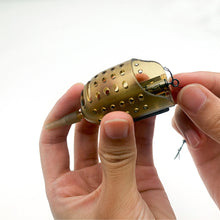 Load image into Gallery viewer, 1PC 30/40/50G Carpfishing Boat Type Bait Cage With Lead Drop Counterweight Wild Fishing Nest Breaker Feeder Fishing Accessories

