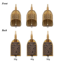 Load image into Gallery viewer, 1PC 30/40/50G Carpfishing Boat Type Bait Cage With Lead Drop Counterweight Wild Fishing Nest Breaker Feeder Fishing Accessories
