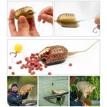 Load image into Gallery viewer, 1PC 30/40/50G Carpfishing Boat Type Bait Cage With Lead Drop Counterweight Wild Fishing Nest Breaker Feeder Fishing Accessories
