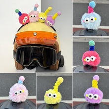 Load image into Gallery viewer, Motorcycle Helmet Decoration Mini Little Coal Ball Doll Sticker Helmet Decor for Motorbike Bicycle Headwear Accessories
