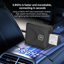 Load image into Gallery viewer, 2 in 1 USB Mini Wireless Carplay Adapter for Apple iOS and Android Auto Smart Box Plug and Play Bluetooth 5.0 For Peugeot Kia Volkswagen Toyota
