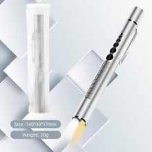 Load image into Gallery viewer, Mini Portable LED Pen Light USB Rechargeable Nursing Flashlight LED Torch Lamp With Stainless Steel Clip Pocket Led Flashlight
